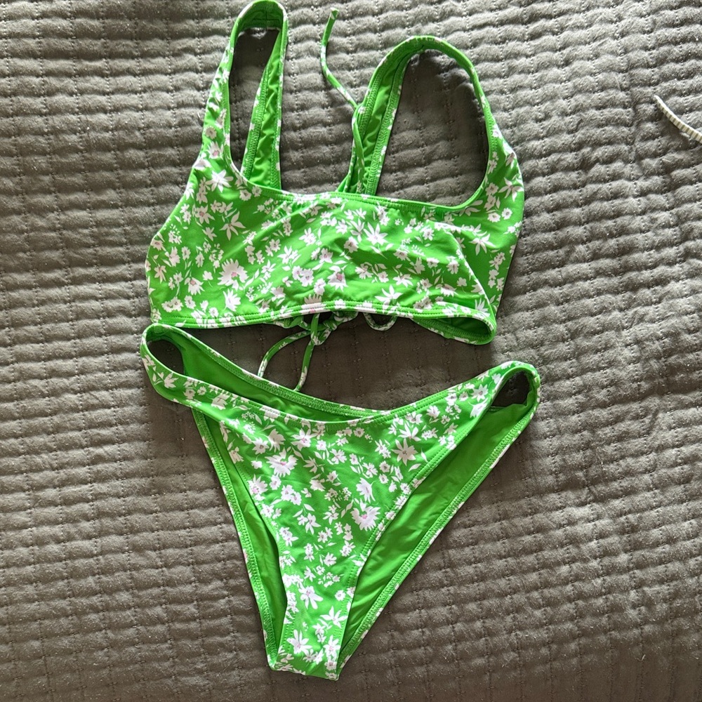 RVCA Green Floral Bikini